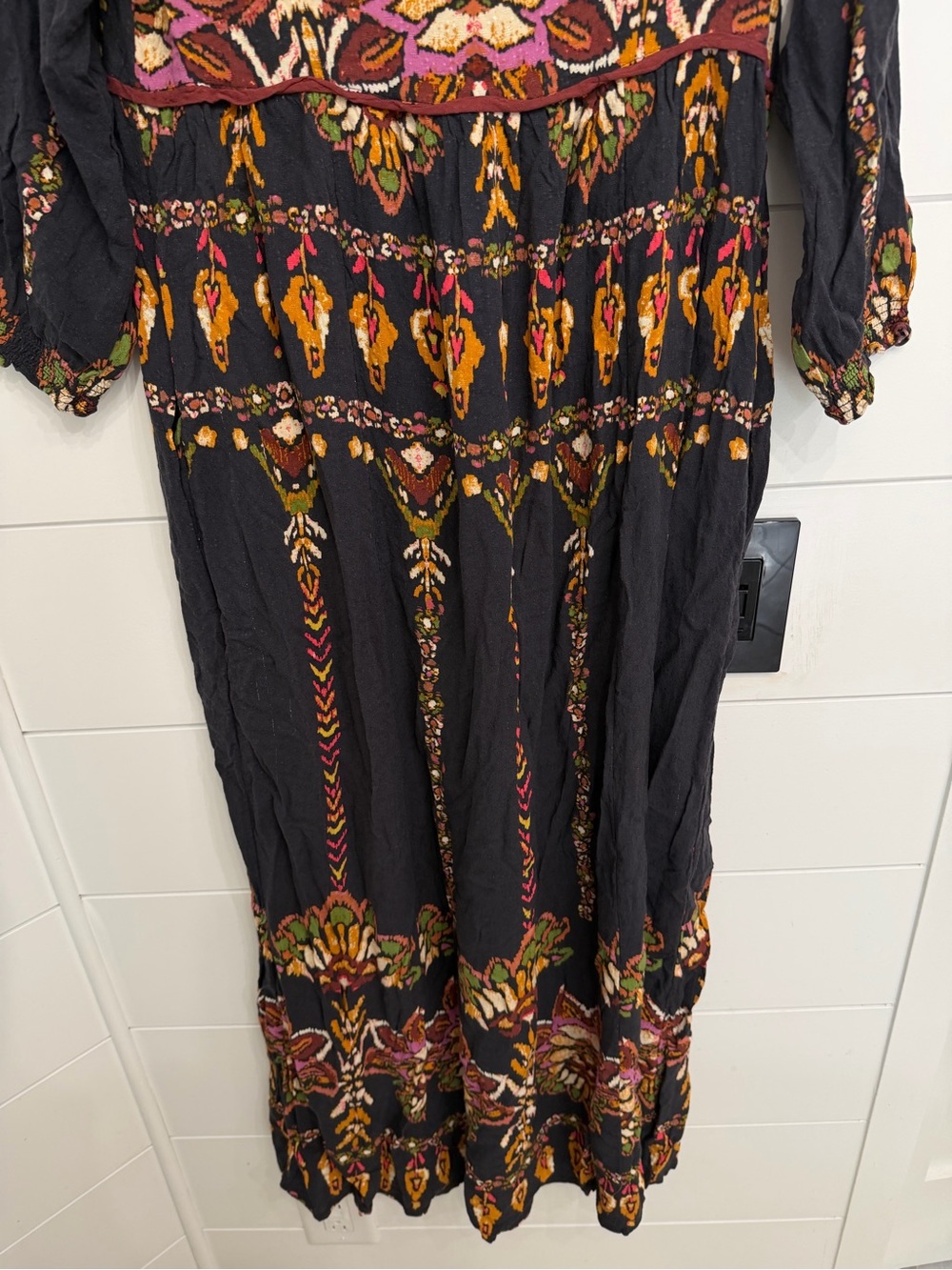 Free People Moody Combo Foley Long Sleeve Maxi Dress Size XS 36812 - Picture 12 of 16